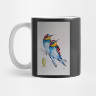 Bee-Eaters bird art printable onto many items of clothing and prints Mug